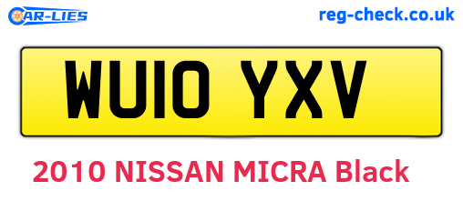 WU10YXV are the vehicle registration plates.
