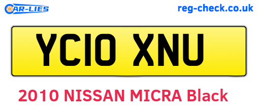 YC10XNU are the vehicle registration plates.