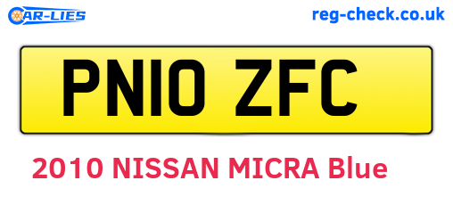 PN10ZFC are the vehicle registration plates.