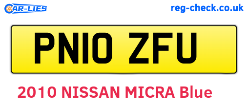 PN10ZFU are the vehicle registration plates.