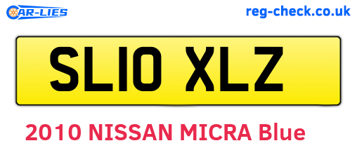 SL10XLZ are the vehicle registration plates.