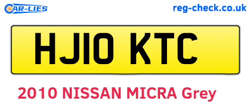 HJ10KTC are the vehicle registration plates.