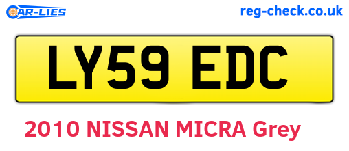 LY59EDC are the vehicle registration plates.
