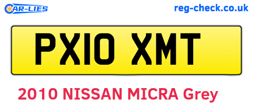 PX10XMT are the vehicle registration plates.