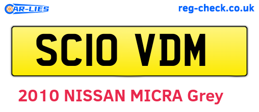 SC10VDM are the vehicle registration plates.