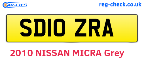 SD10ZRA are the vehicle registration plates.