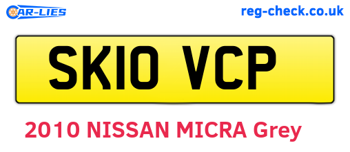 SK10VCP are the vehicle registration plates.