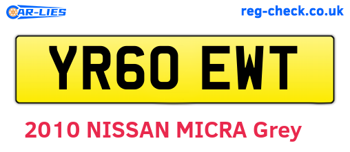 YR60EWT are the vehicle registration plates.