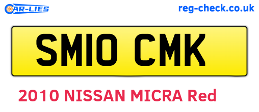 SM10CMK are the vehicle registration plates.