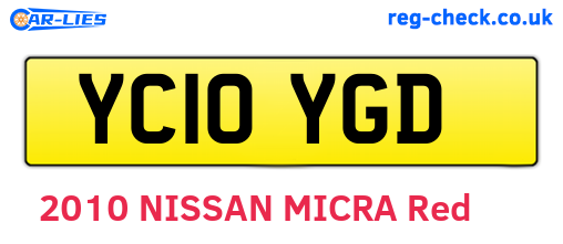 YC10YGD are the vehicle registration plates.