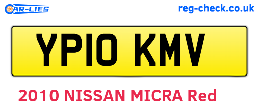 YP10KMV are the vehicle registration plates.
