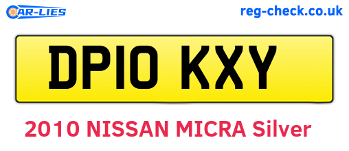 DP10KXY are the vehicle registration plates.