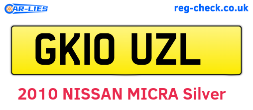 GK10UZL are the vehicle registration plates.