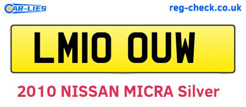 LM10OUW are the vehicle registration plates.