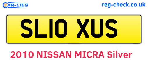 SL10XUS are the vehicle registration plates.