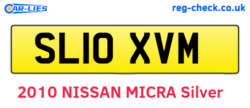 SL10XVM are the vehicle registration plates.