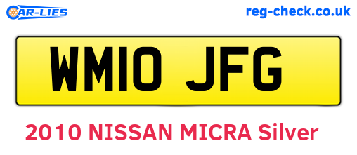 WM10JFG are the vehicle registration plates.