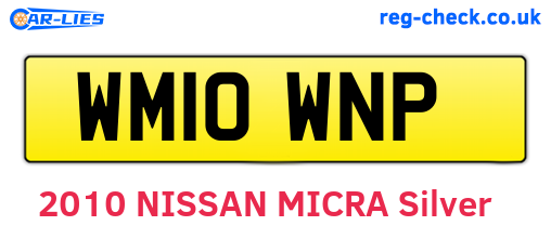 WM10WNP are the vehicle registration plates.