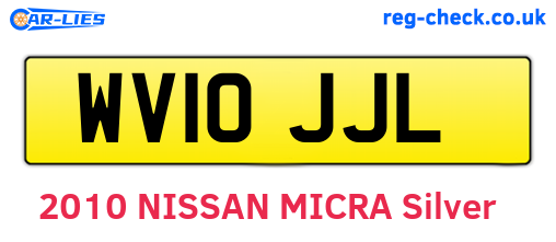 WV10JJL are the vehicle registration plates.