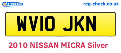 WV10JKN are the vehicle registration plates.