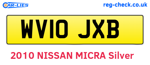 WV10JXB are the vehicle registration plates.