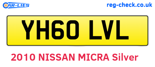 YH60LVL are the vehicle registration plates.