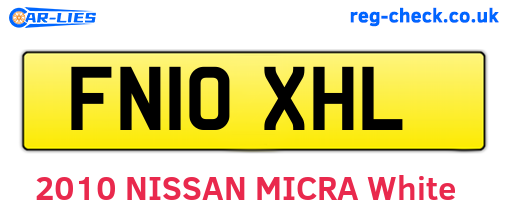 FN10XHL are the vehicle registration plates.