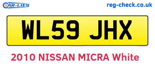 WL59JHX are the vehicle registration plates.
