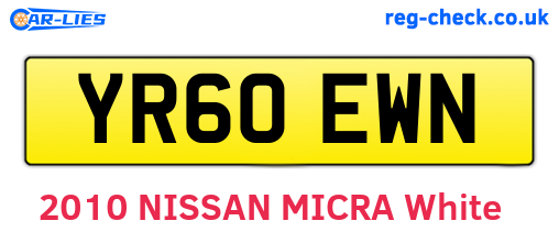 YR60EWN are the vehicle registration plates.