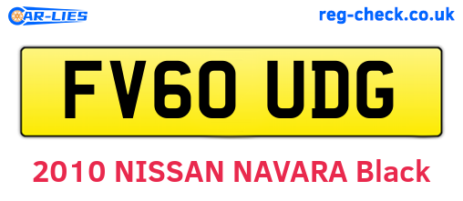 FV60UDG are the vehicle registration plates.