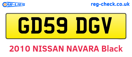 GD59DGV are the vehicle registration plates.