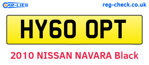 HY60OPT are the vehicle registration plates.
