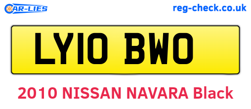 LY10BWO are the vehicle registration plates.