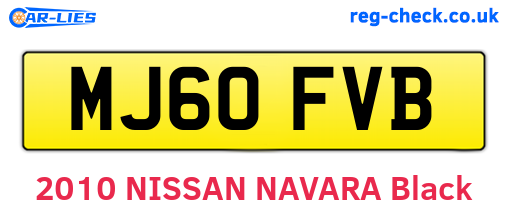 MJ60FVB are the vehicle registration plates.