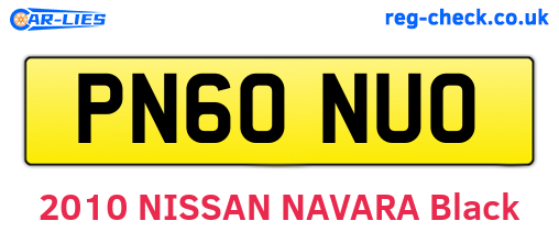PN60NUO are the vehicle registration plates.