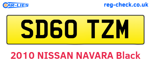 SD60TZM are the vehicle registration plates.