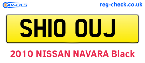 SH10OUJ are the vehicle registration plates.