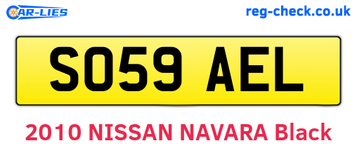 SO59AEL are the vehicle registration plates.