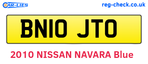 BN10JTO are the vehicle registration plates.