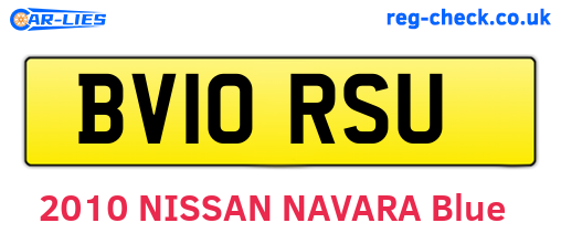 BV10RSU are the vehicle registration plates.
