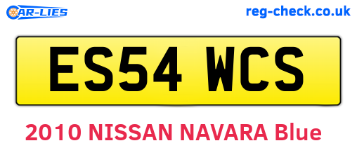 ES54WCS are the vehicle registration plates.