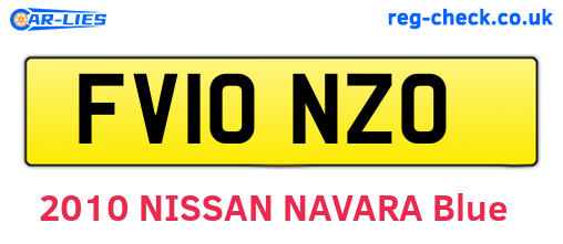 FV10NZO are the vehicle registration plates.
