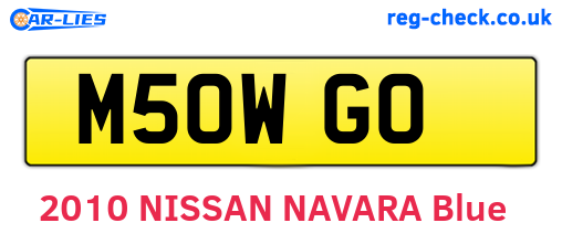 M50WGO are the vehicle registration plates.