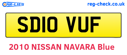 SD10VUF are the vehicle registration plates.