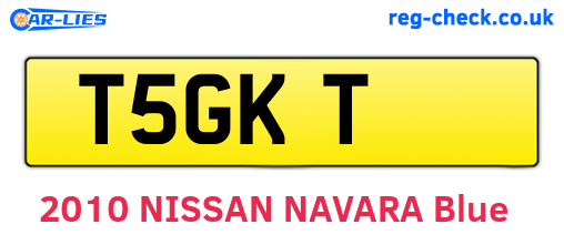 T5GKT are the vehicle registration plates.