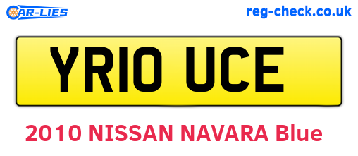 YR10UCE are the vehicle registration plates.