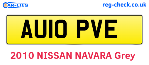 AU10PVE are the vehicle registration plates.