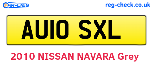 AU10SXL are the vehicle registration plates.