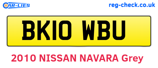 BK10WBU are the vehicle registration plates.