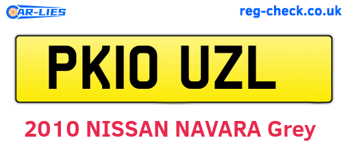 PK10UZL are the vehicle registration plates.